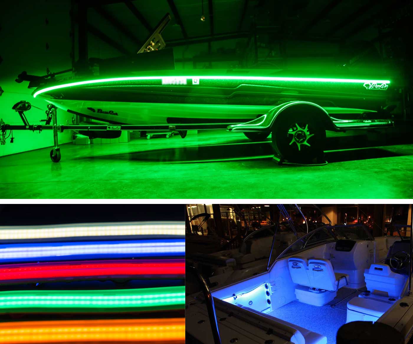 RGB подсветка в лодке